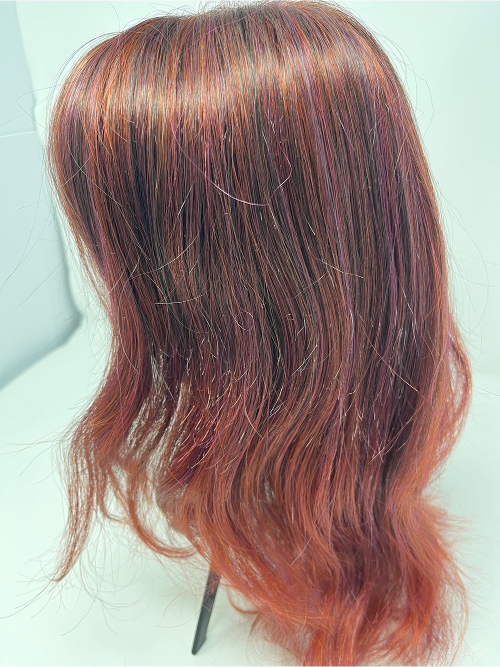 Elle Multi-Tone Red Wig with Purple & Copper Highlights